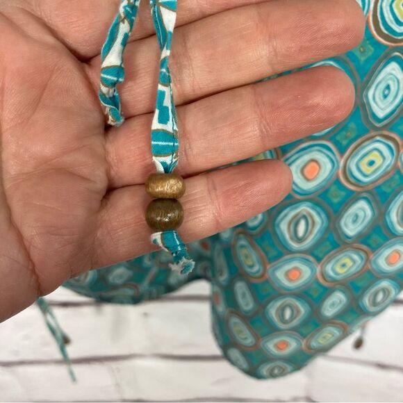 Vintage Anchor Blue Tank SZ M Tunic 100% Cotton Y2K 90’s Turquoise Orange Circle - Picture 15 of 16